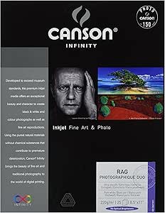 Amazon.com: Canson Infinity Rag Photographique Fine Art Paper, 220 Gram ...