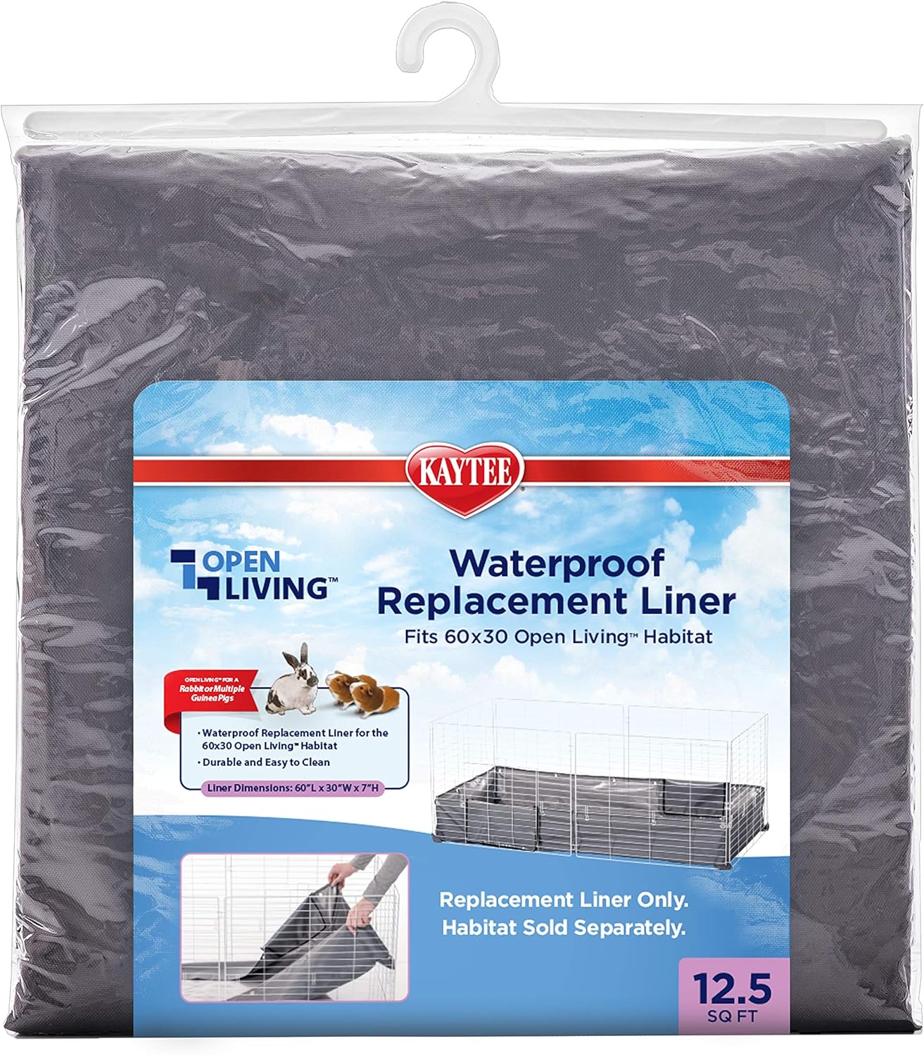Kaytee Open Living Pet Guinea Pig or Rabbit Habitat Replacement Liner 60" x 30"