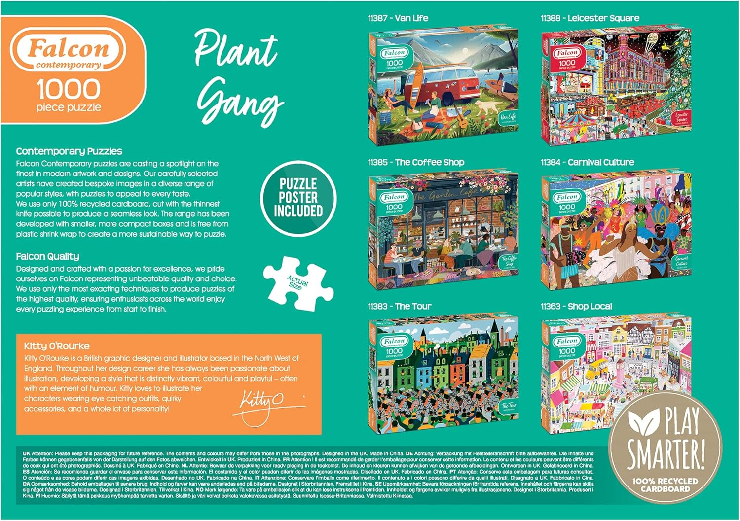 Jumbo, Falcon Contemporary Plant Gang, Jigsaw Puzzles for Adults, 1,000