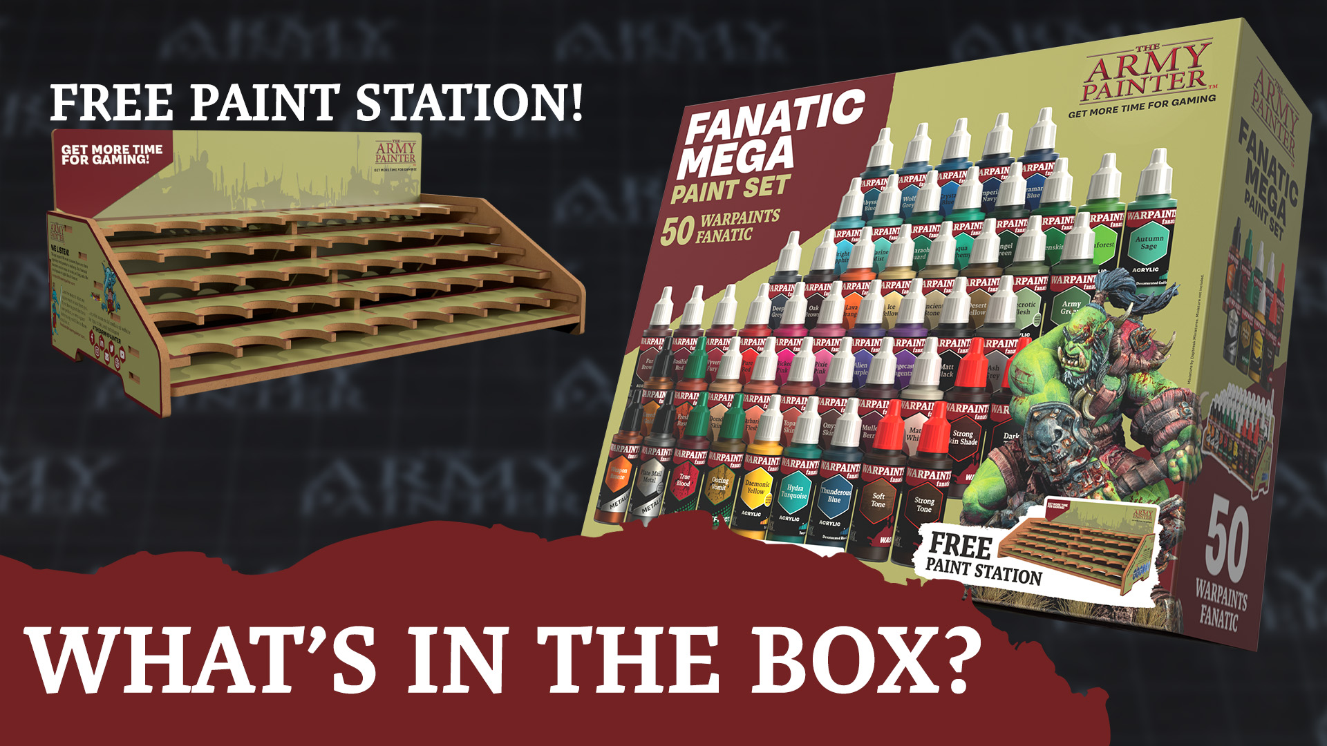 The Army Painter, Warpaints Fanatic Mega Paint Set, 50 x 18 ml