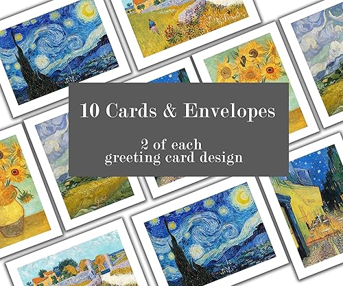 Miniatura 9 de Cute Hello Greeting Cards - Set of 10 All Occasion 5x7 Note Cards with Envelopes. Blank Inside. Watercolor-Themed Drawings of Houses, Flowers &
