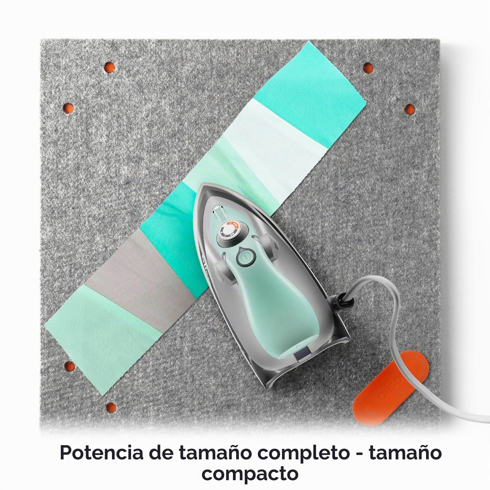 oliso M3Pro Textile Compact Plancha de vapor para proyectos textiles con reposaplanchas caliente Solemate
