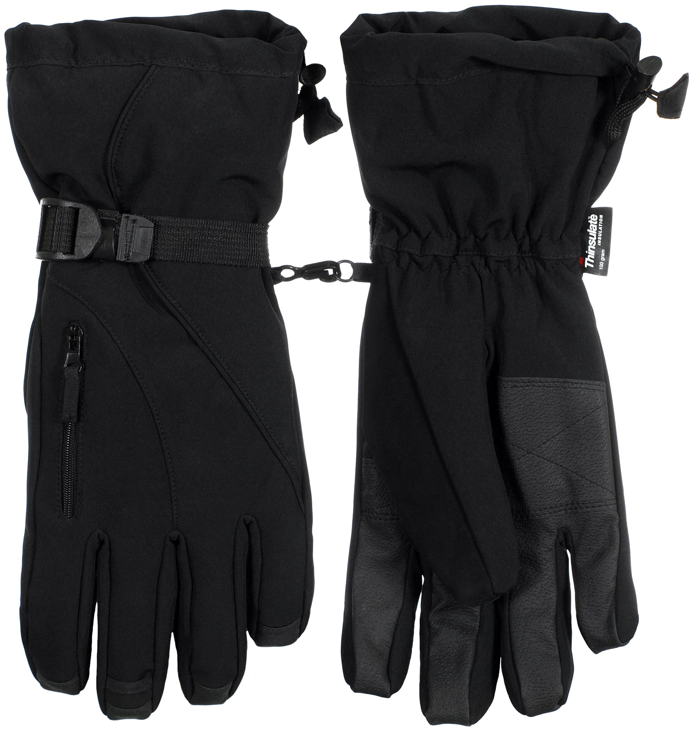 Mens Winter Gauntlet Gloves Skiing Snow Boarding Snowmobiling Sports & Working (Medium, 63373)
