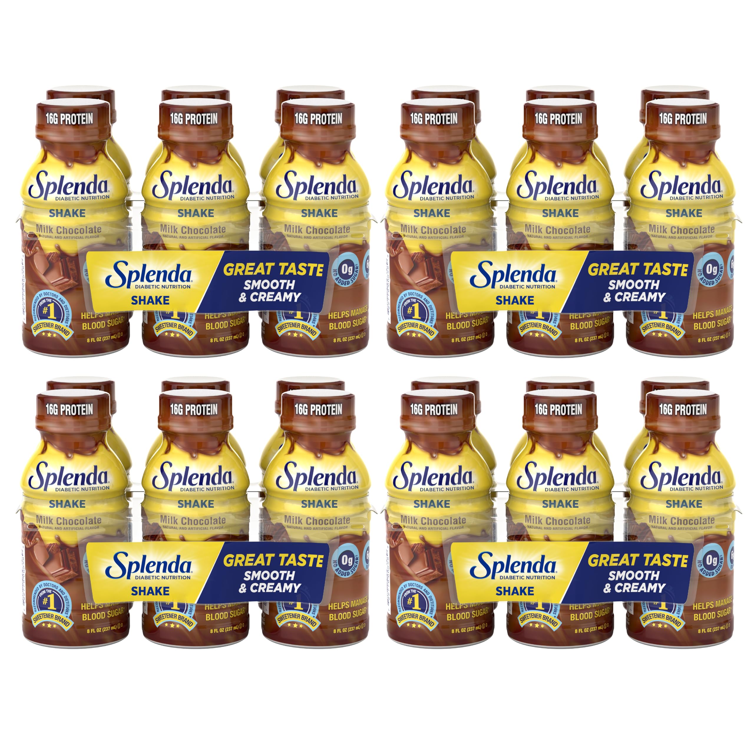 SPLENDA Diabetes Care Shakes - Meal Replacement Shake, Milk Chocolate, 8 Fl Oz (Pack of 24)