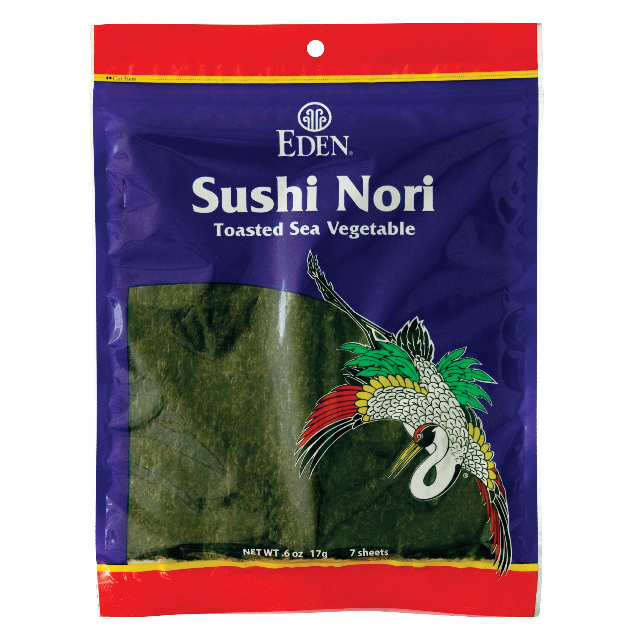 Amazon.com: Eden Sushi Nori, Toasted Sea Vegetable, 0.6-Ounce