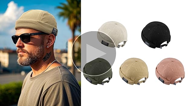 Clakllie Docker Leon Harbour Hat Rolled Cuff Beanie Brimless