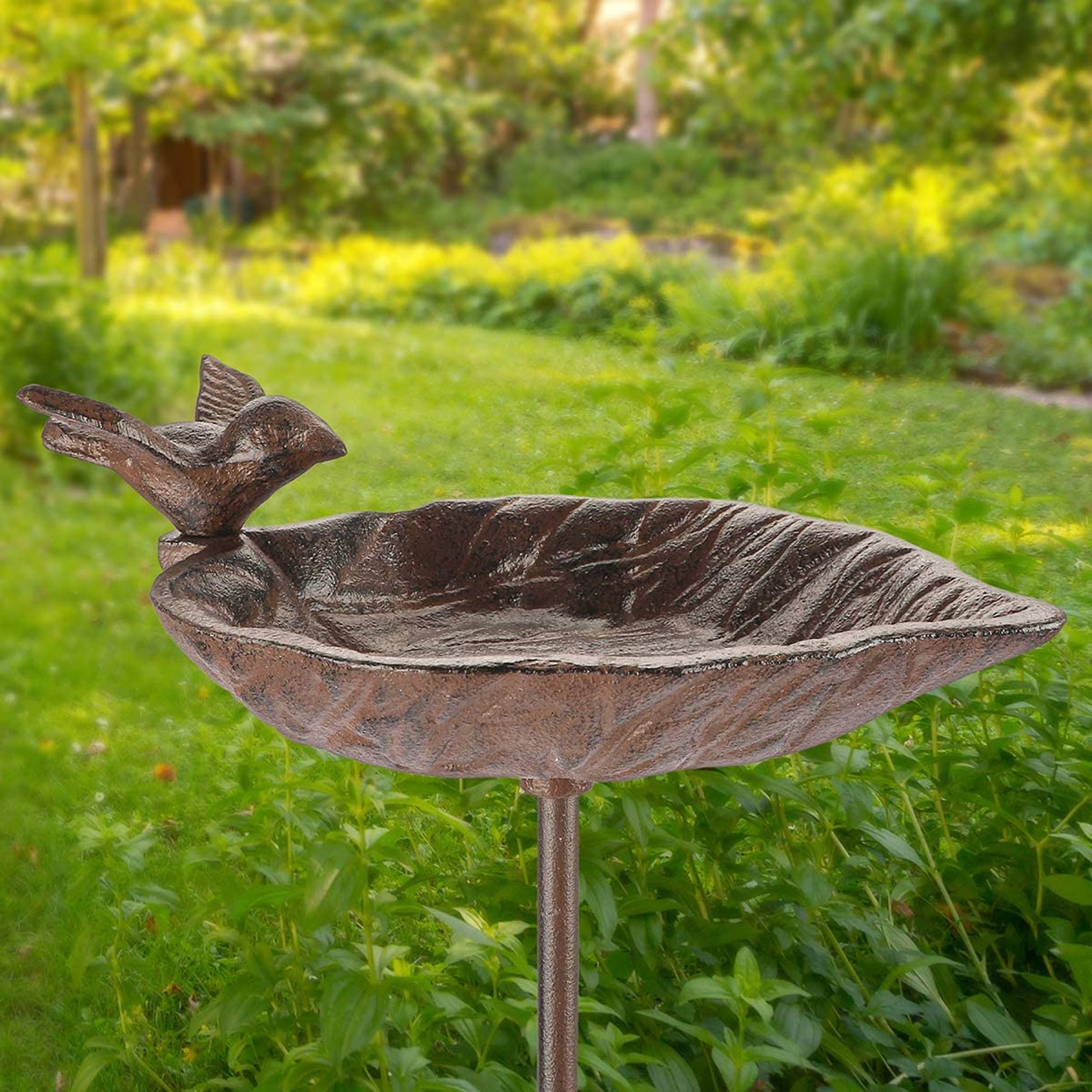 Abbeveratoio per uccelli in ghisa vintage per giardino - Fontana a colonna WILDLIFE FRIEND