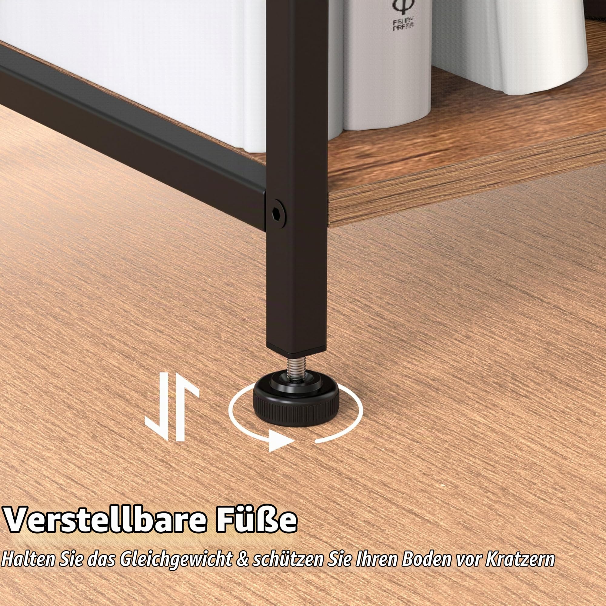 VEDECASA Bücherregal Beistelltisch mit 3-stöckiges Regal Vinyl Schallplatten Aufbewahrung Beistelltisch für Wohnzimmer Schallplattenständer Mit Vinyl Player Für Bis Zu 200 Die Alben