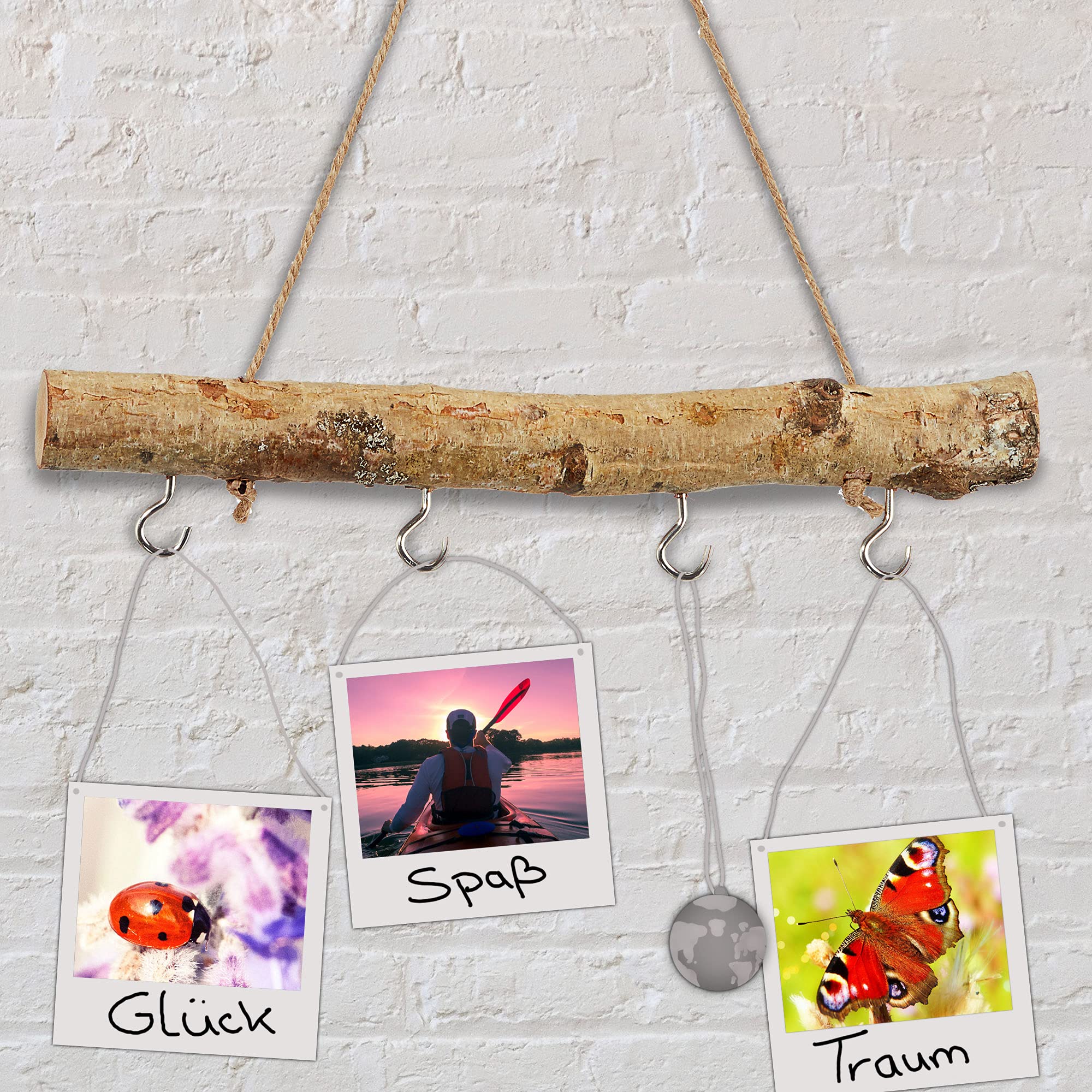 ANDRESLAD 4pièces Tiges Bois Suspension Murale Tiges Pour Tringles