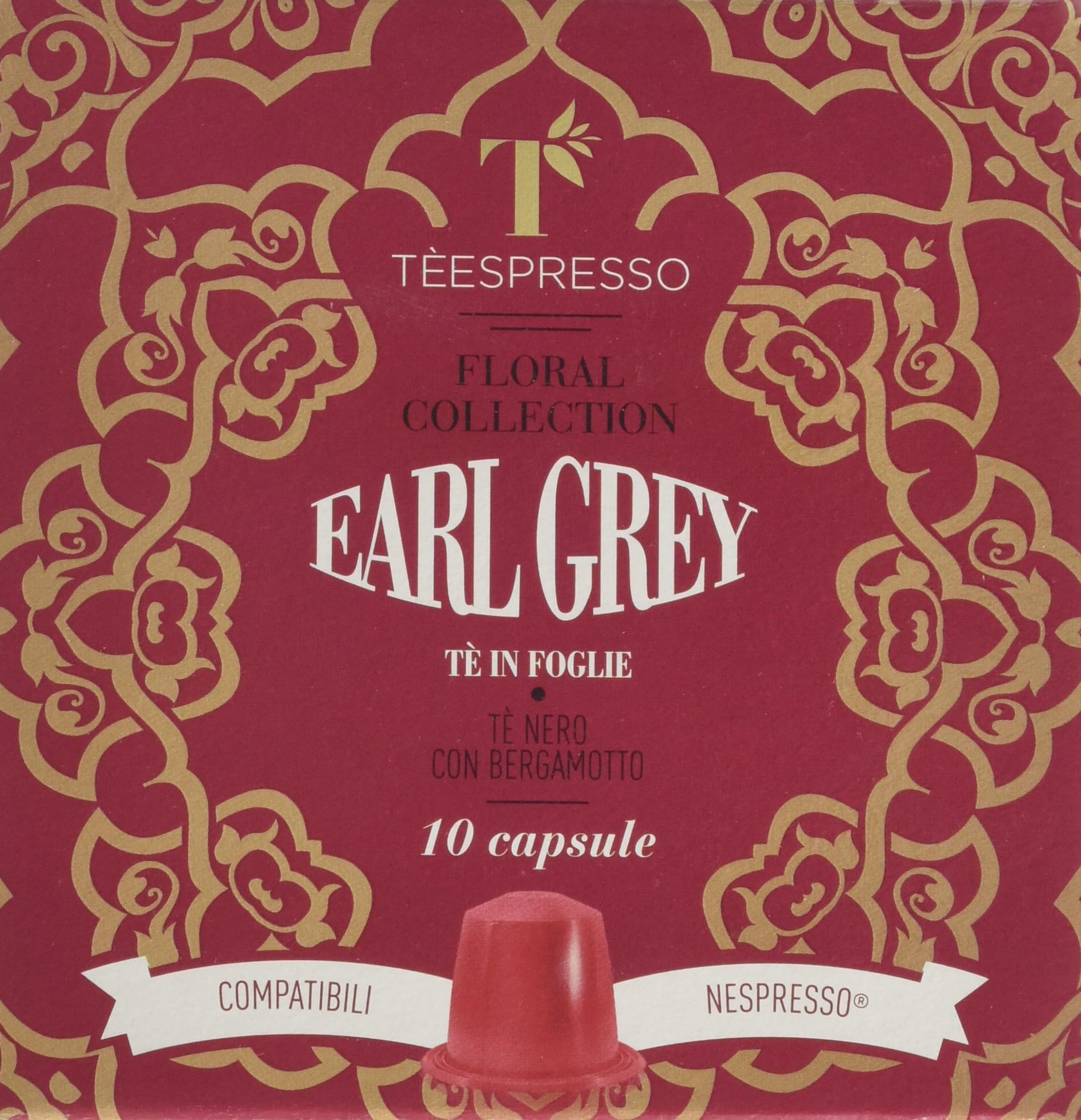 Teespresso Earl Grey Nespresso Compatible Tea Capsules (Pack of 5, Total 50)