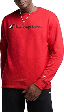 Champion Men's Sweatshirt, Powerblend, Fleece Midweight Crewneck Sweatshirt(reg. Or Big & Tall)