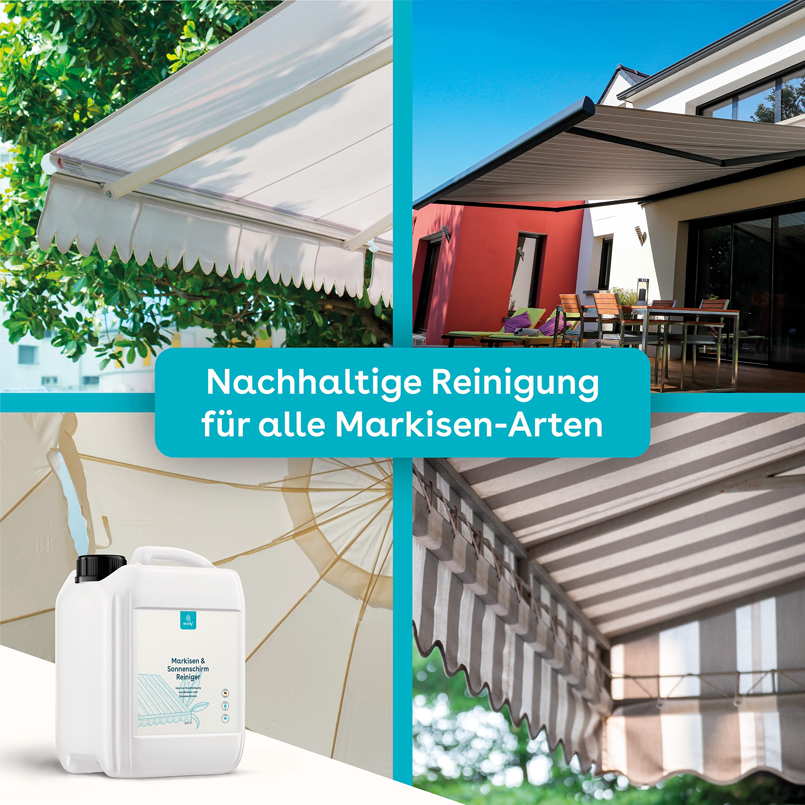 eco:fy Markisen und Sonnenschirm Reiniger Markisenreiniger Spray Schmutzentferner Fleckenentferner (5 Liter)