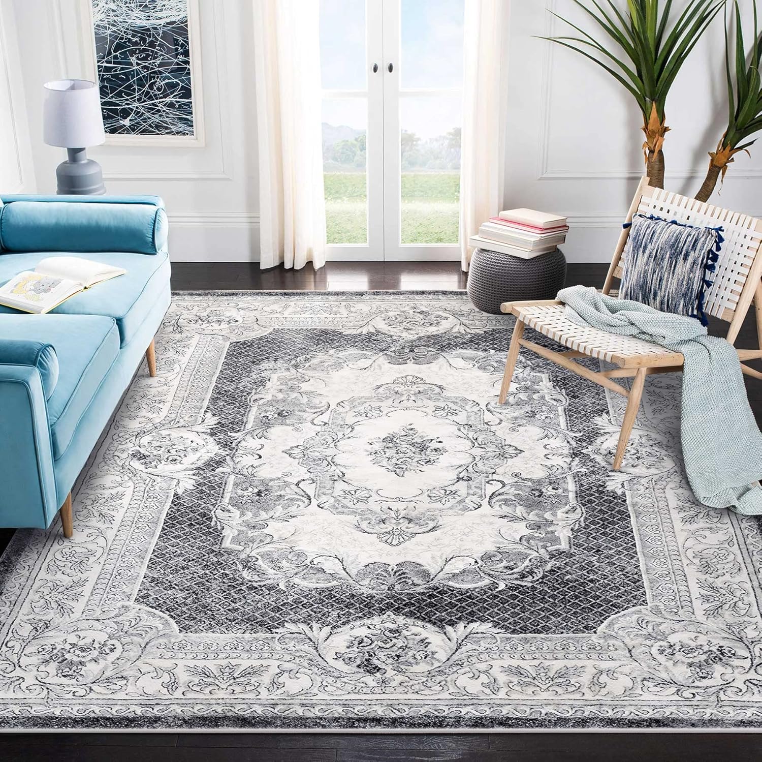 Leesentec Area Rugs Luxury Imitation Cashmere Rug MultiFunctional Anti
