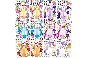 JOYIN 36 PCS 9.8"x6.7" Make a face Stickers for kids, Make Your...