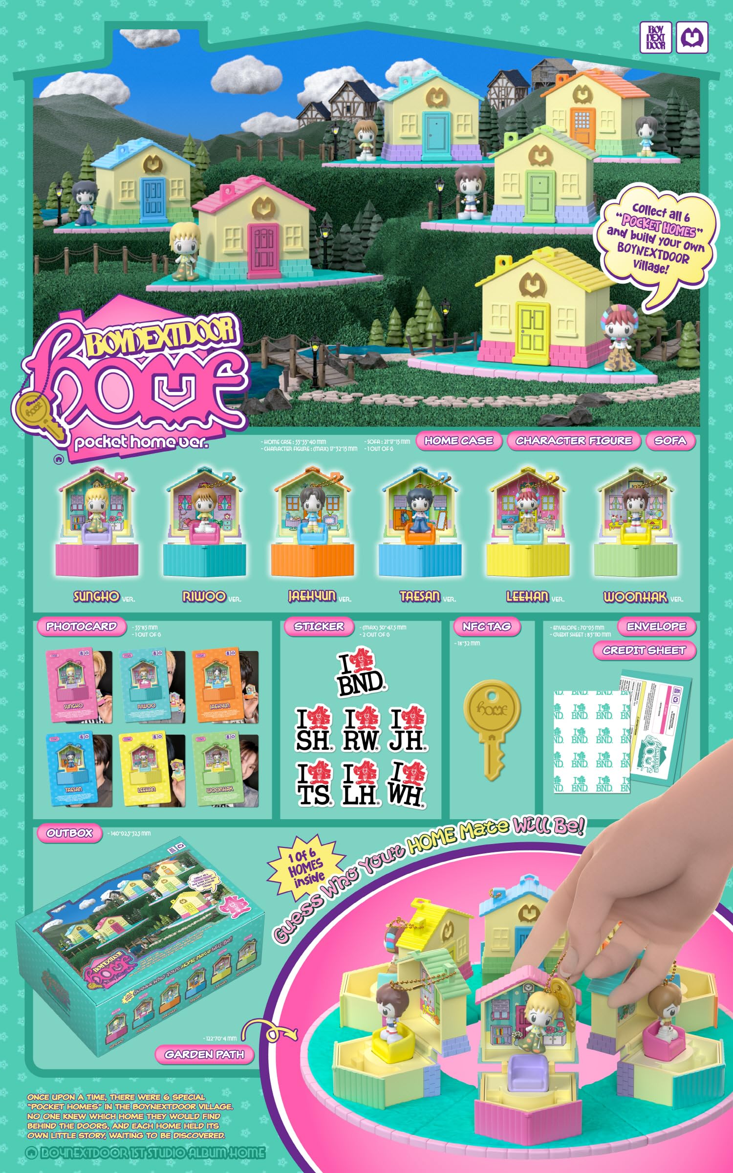 Amazon.com: (Pocket Home Set : Sunho+Riwoo+Jaehyun+Taesan+Leehan+