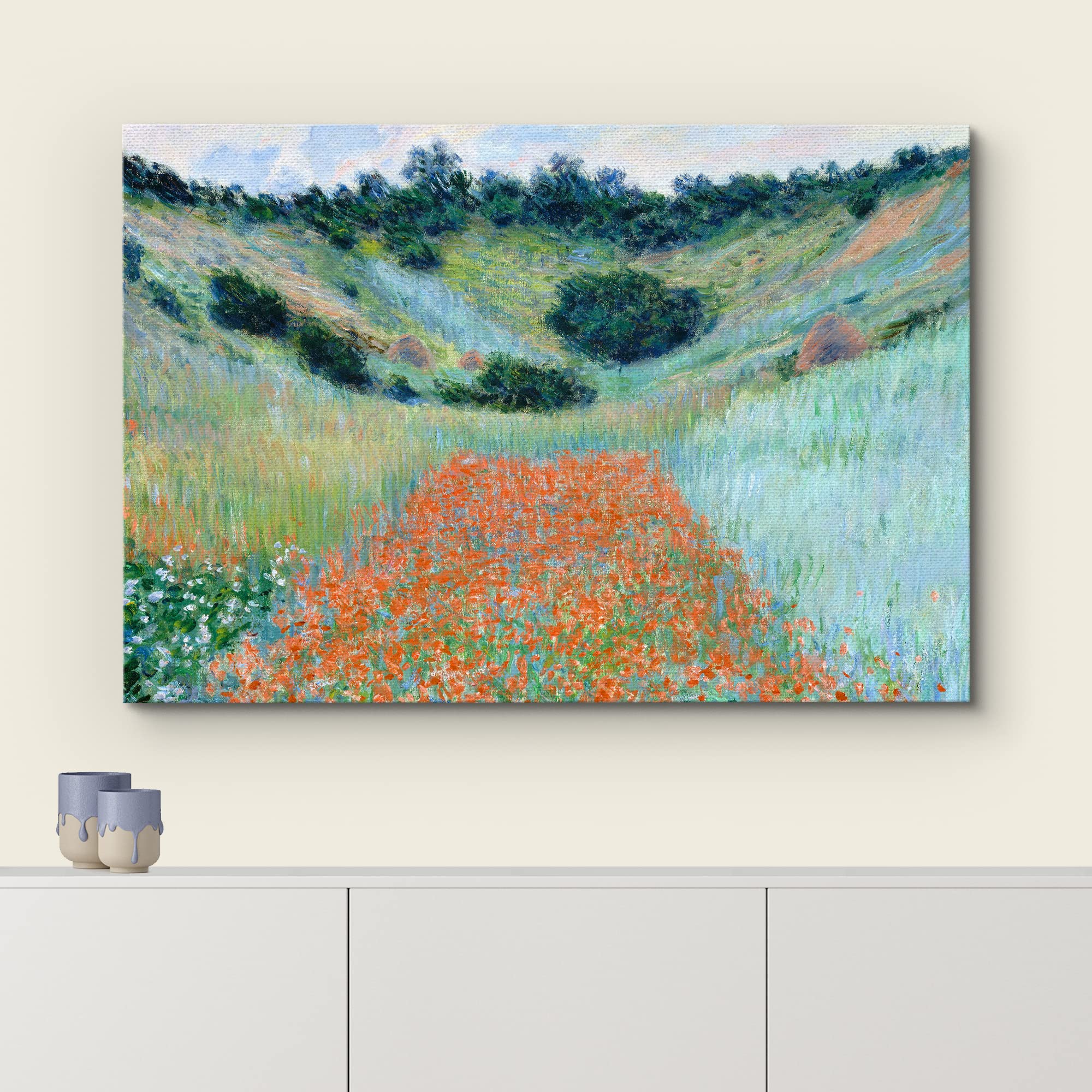 クロード・モネPoppy Field in a Hollow near Give Poppy Field in a Hollow near Giverny, 1885 by Claude Monet