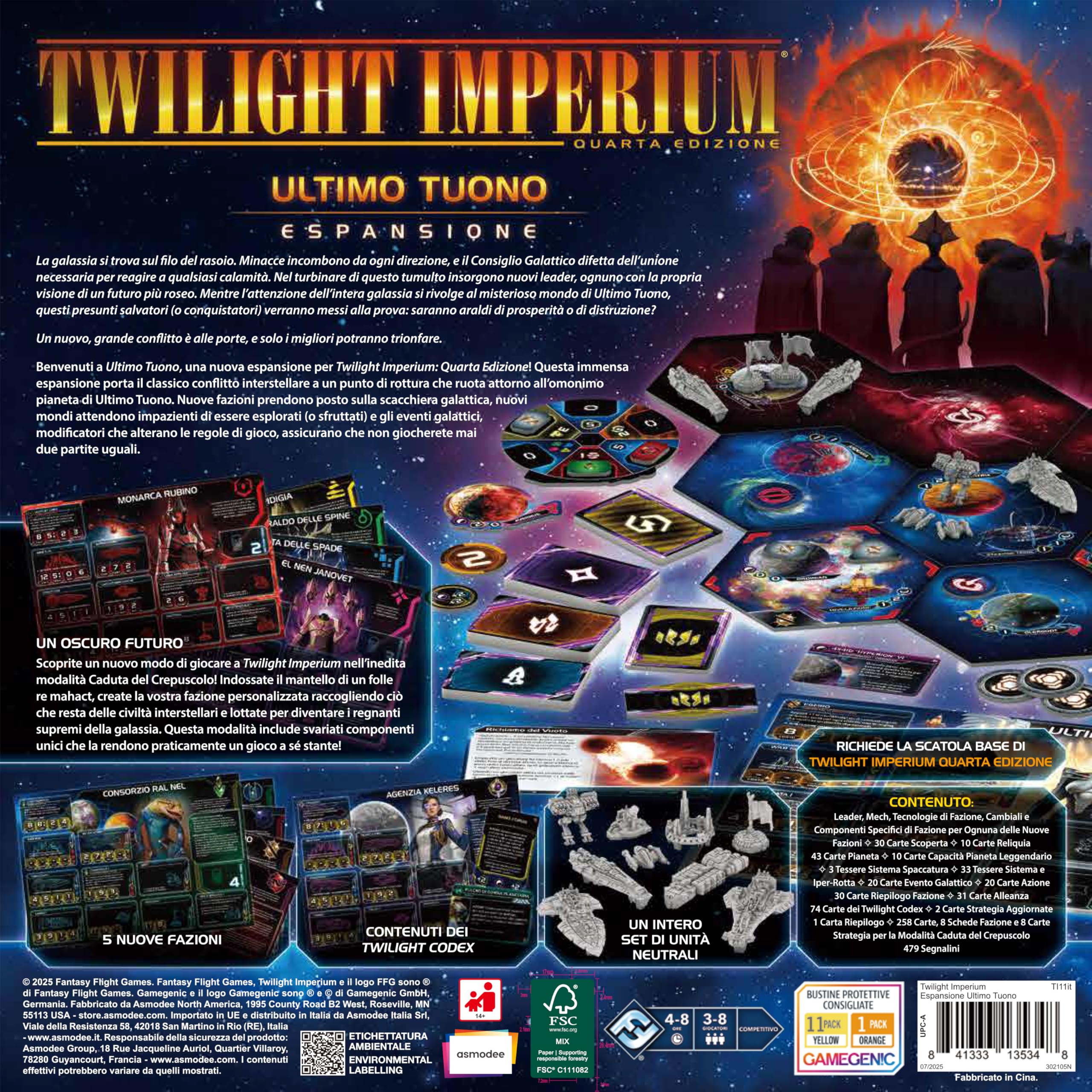 Asmodee Twilight Imperium 4A Edizione - Ultimo Tuono, Espansione Gioco da Tavolo, 3-8 Giocatori, 14+ Anni, Edizione in Italiano