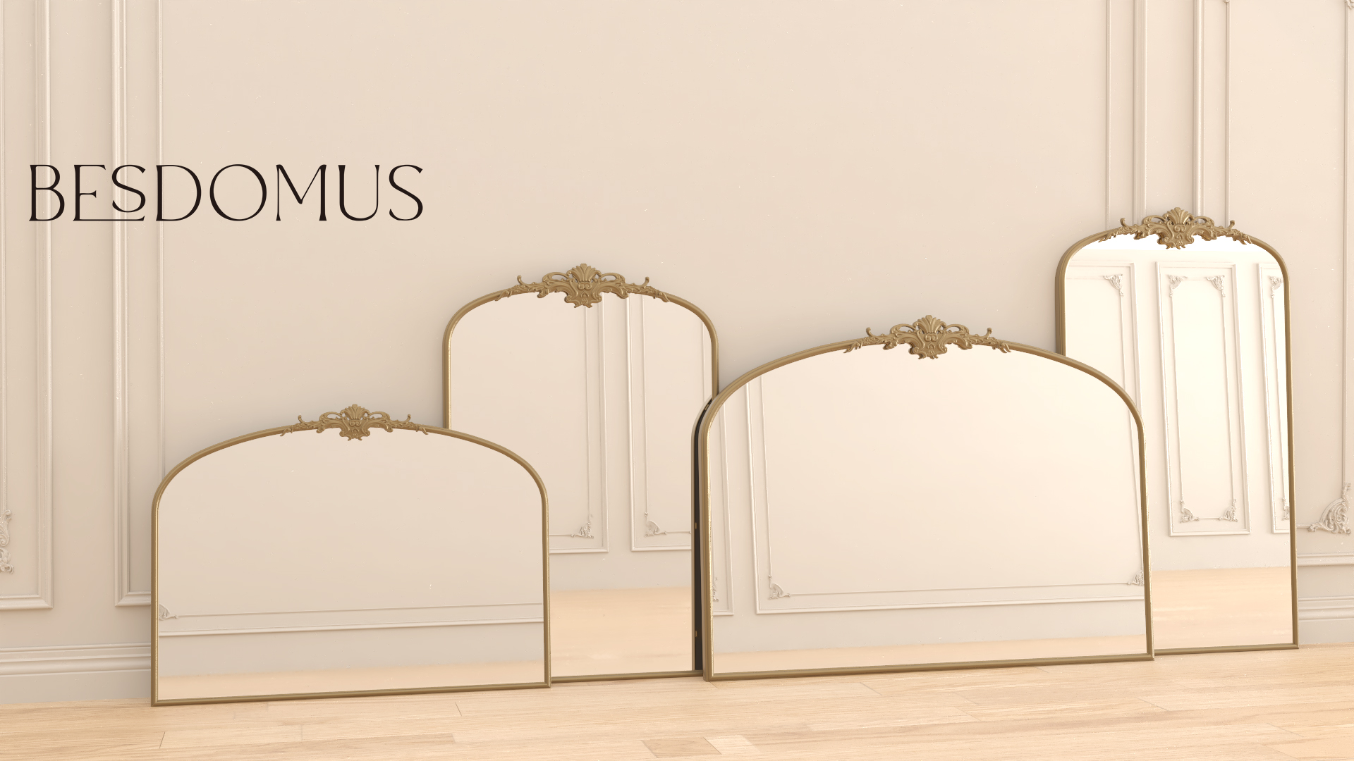 Amazon.com: Besdomus Vintage Arched Black Mirror: 40