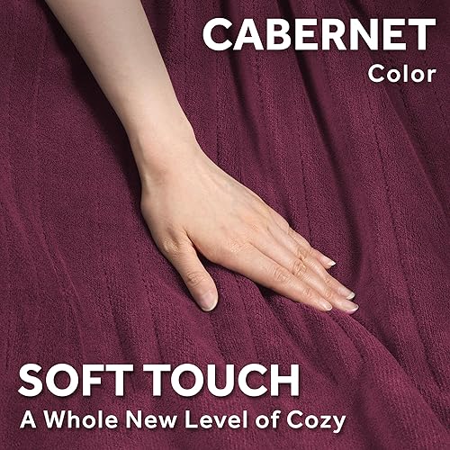 Miniatura 9 de Sunbeam Royal Luxe - Manta eléctrica térmica de microfelpa, tamaño Queen, 90 x 84 pulgadas, 12 ajustes de calor, apagado automático seleccionable de