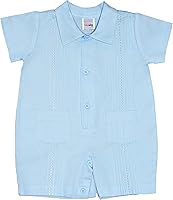 Vista 1 de Pelele de guayabera piqué para niños de algodón Guayabera pieza formal