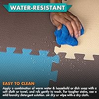 Vista 11 de ProSource Alfombra de espuma para rompecabezas para niños y bebés con colores sólidos, 36 o 16 azulejos encajables con bordes, Negro/Gris/Blanco