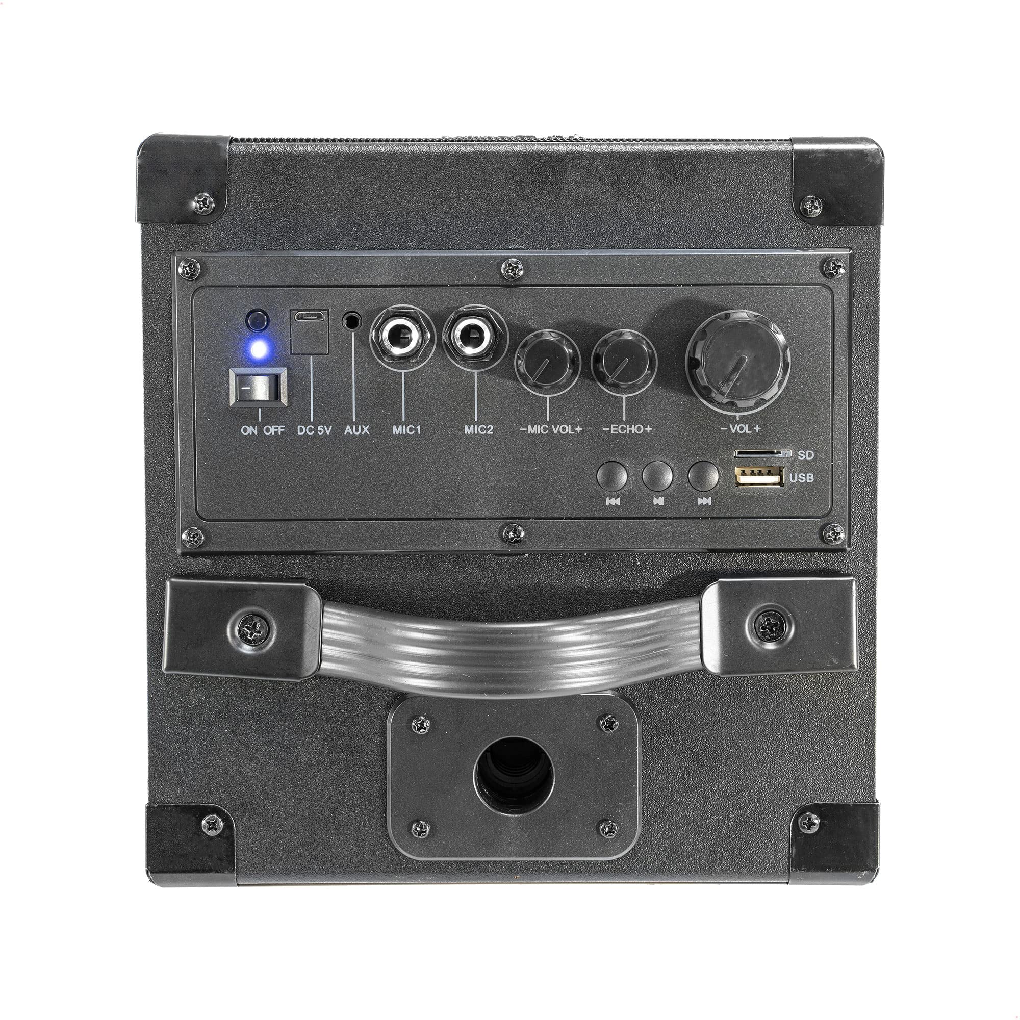 Party Light & Sound - PARTY-SINGTOGETHER - Kit de karaoke con 2 micrófonos y soporte - Negro