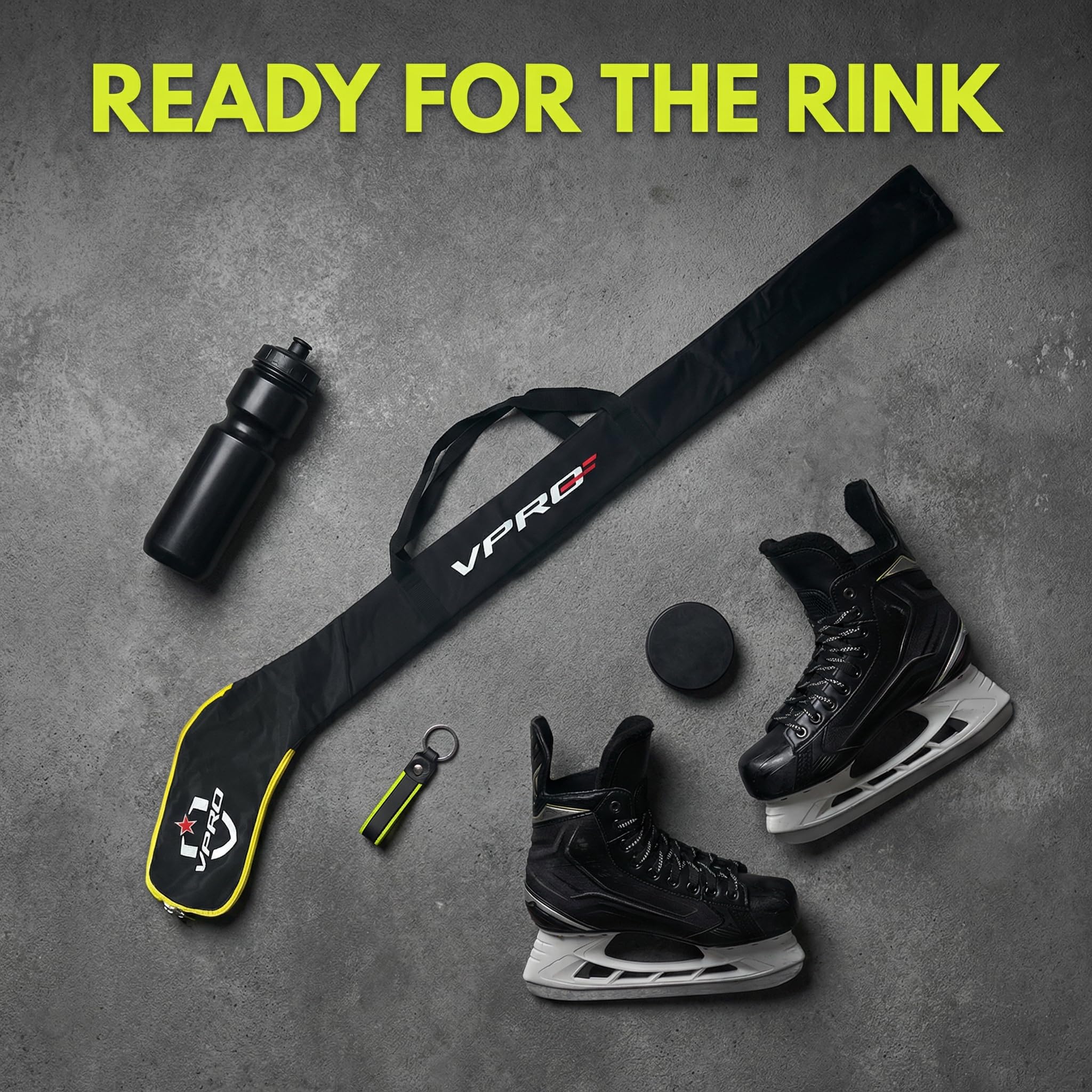 VPRO Bolsa de remo de hockey, bolsa ajustable para equipo deportivo | Bolsa de palo de hockey sobre hielo | Regalo de hockey sobre hielo | Convenient