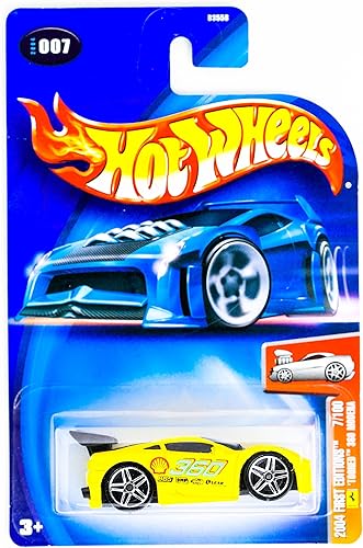 Hot Wheels Mattel 2004 First Editions 164 Scale Yellow Tooned 360 Modena Die Cast Car #007