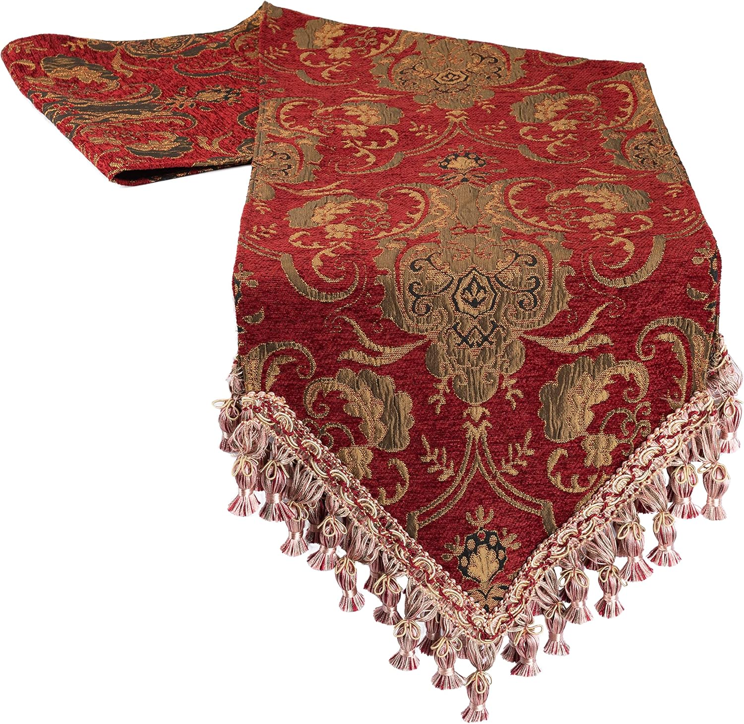 Sherry Kline China Art Table Runner, 13" x 72", Red
