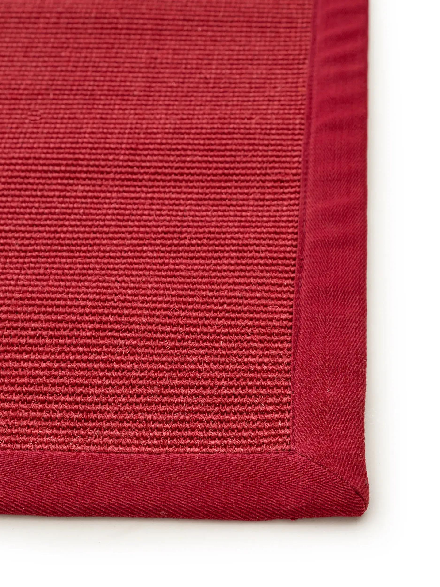 Sana Tapis en sisal pour l'intérieur et l'extérieur Rouge uni 160 x 230 cm