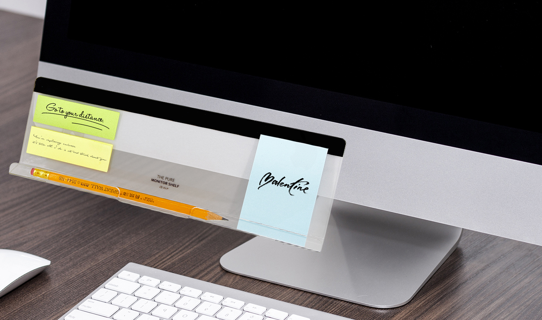 Lot De 2 Tableaux Mémo Transparents Pour Écran D'Ordinateur - Notes Autocollantes Pour Bureau