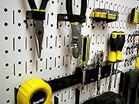 Vista 6 de Wall Control - Tablero de clavijas para pared, paquete de 3 tableros de clavijas horizontales de metal de 16 pulgadas de alto x 32 pulgadas