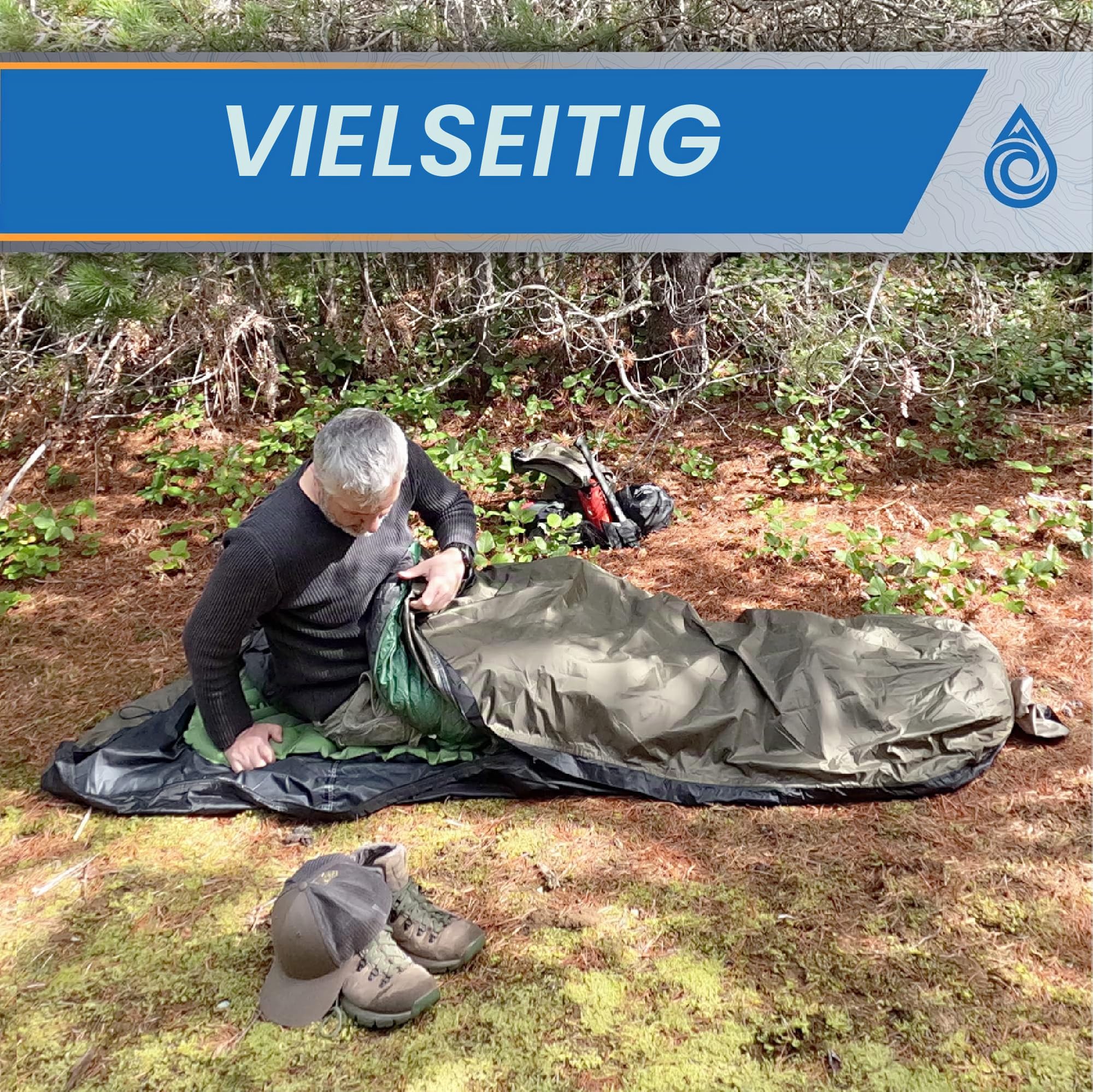 AquaQuest Pharaoh Bivy Tasche – Wasserdichter und atmungsaktiver Schlafsacküberzug für Outdoor, Survival und Camping