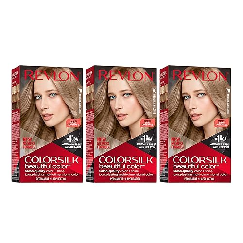 Miniatura 684 de Revlon Colorsilk Beautiful Color - Tinte permanente para el cabello con queratina, 100 % cobertura de las canas, sin amoníaco, negro 10