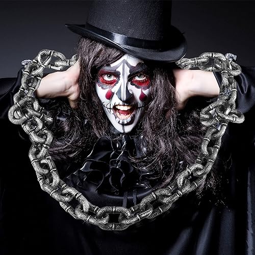 Miniatura 4 de 4 cadenas de Halloween de 6 pies, cadenas de plástico, accesorios de decoración, cadena de prisión para decoración de fiesta de Halloween,