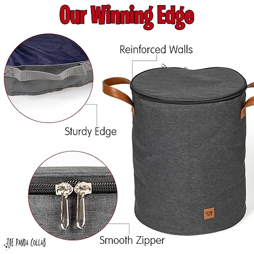 Miniatura 4 de Cesta de almacenamiento de juguetes y tapete de juego, tapete de almacenamiento grande para mantas de juguetes con cremalleras, contenedor de