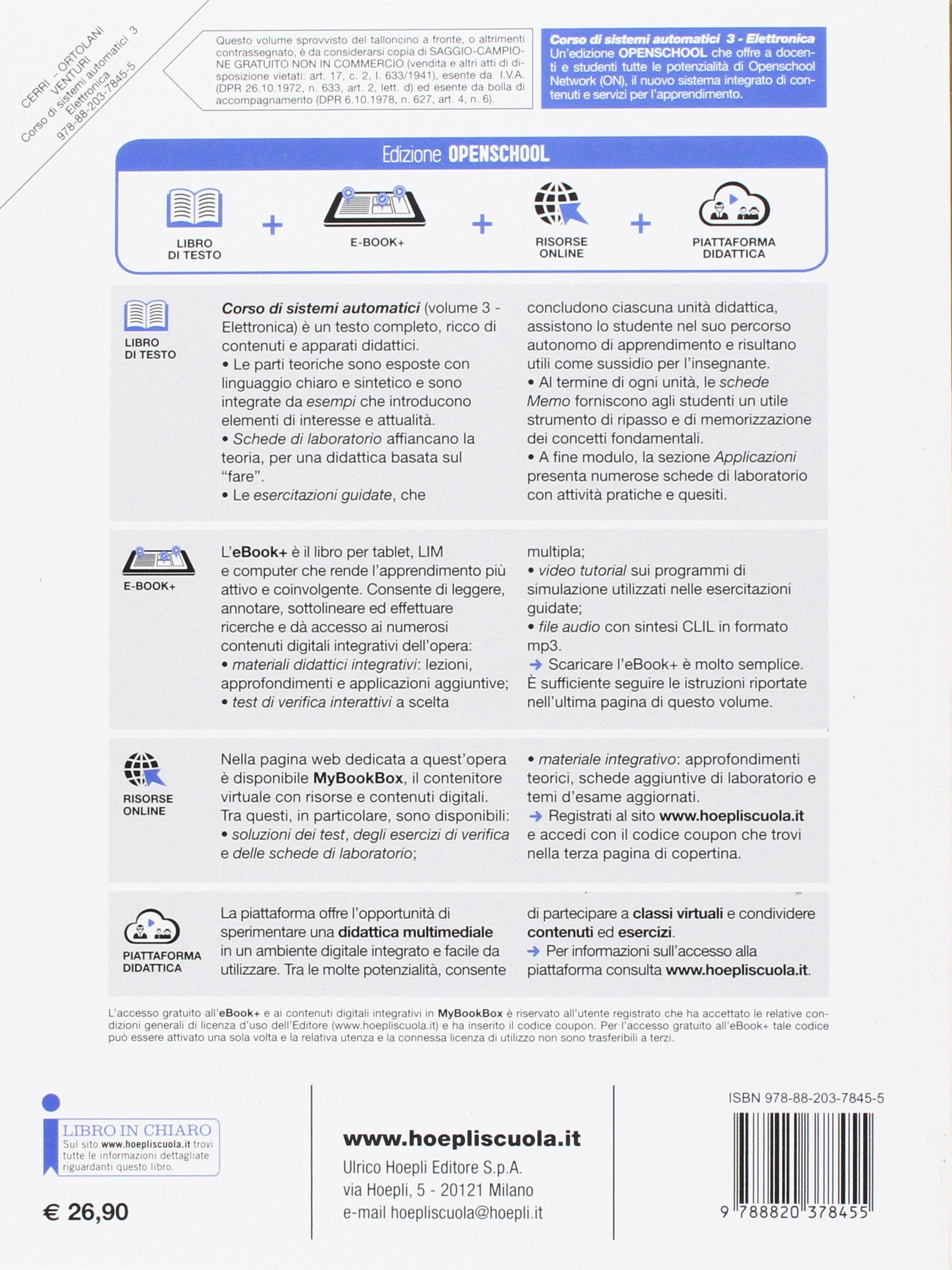 Corso di sistemi automatici. Per l'articolazione automazione. Ediz. openschool gialla. Per gli Ist. tecnici settore tecnologico. Con e-book. Con espansione online (Vol. 3)