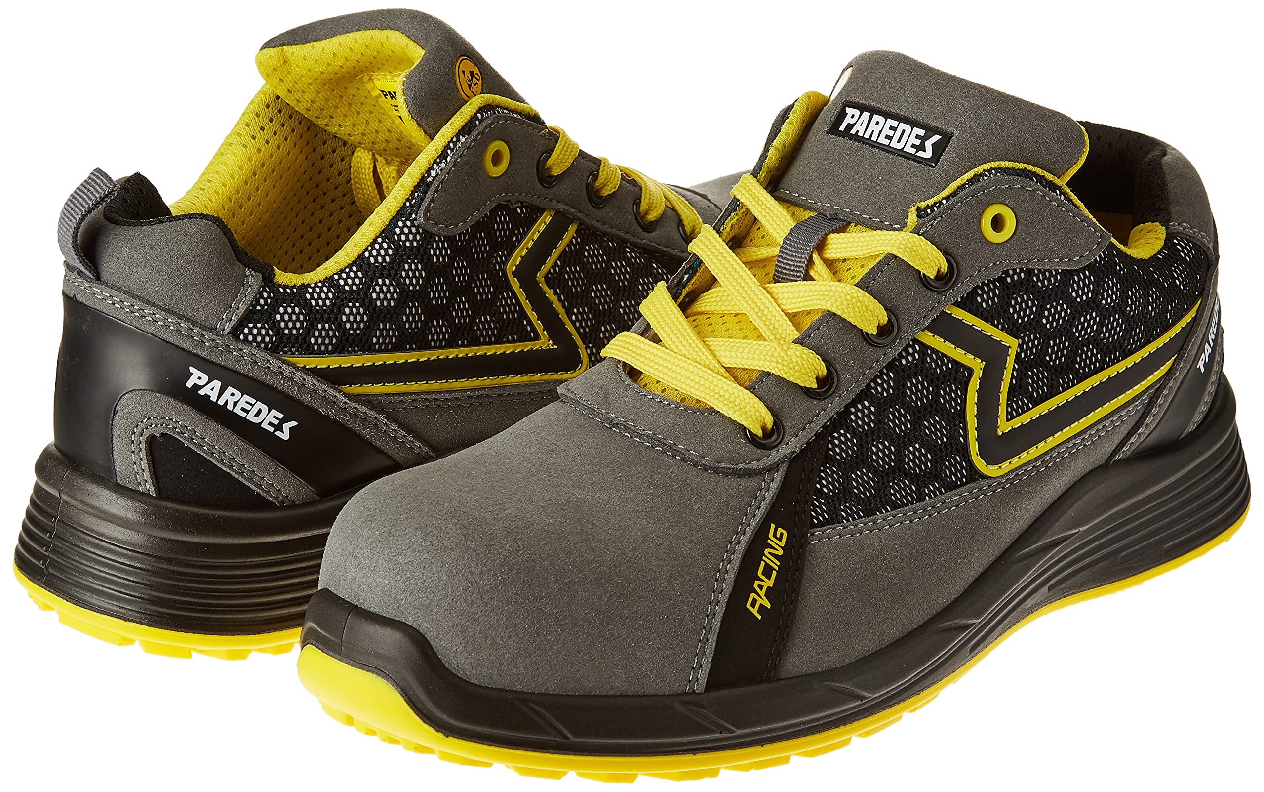 Paredes Deportivo Alonso Plus - S3 Ci HI ESD SRC - Color Gris y Amarillo - Talla 42
