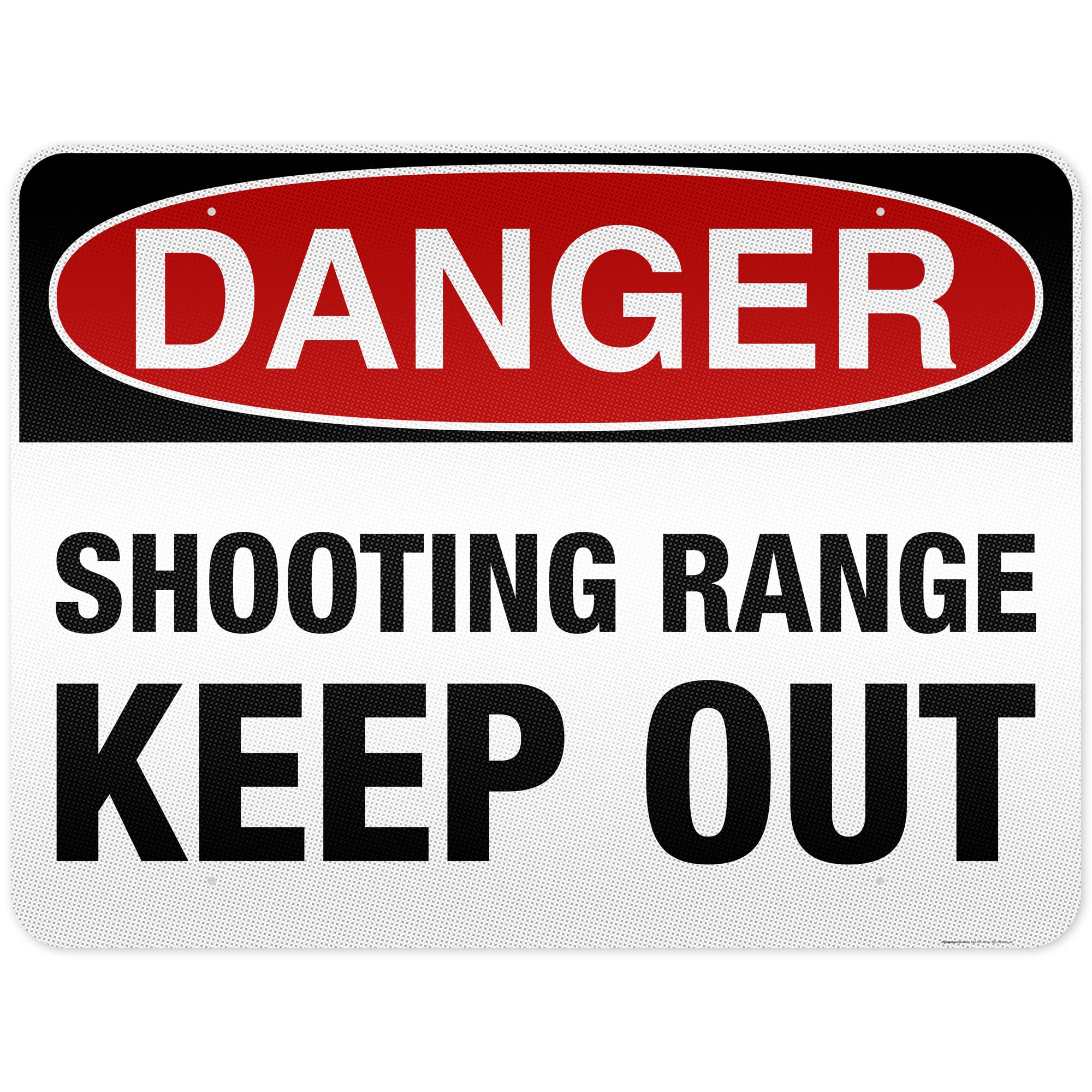 Danger Shooting Range Keep Out Sign, 36x48 Inches, Reflective, Rust Free DiBound, Fade Resistant, Made in USA by My Sign Center