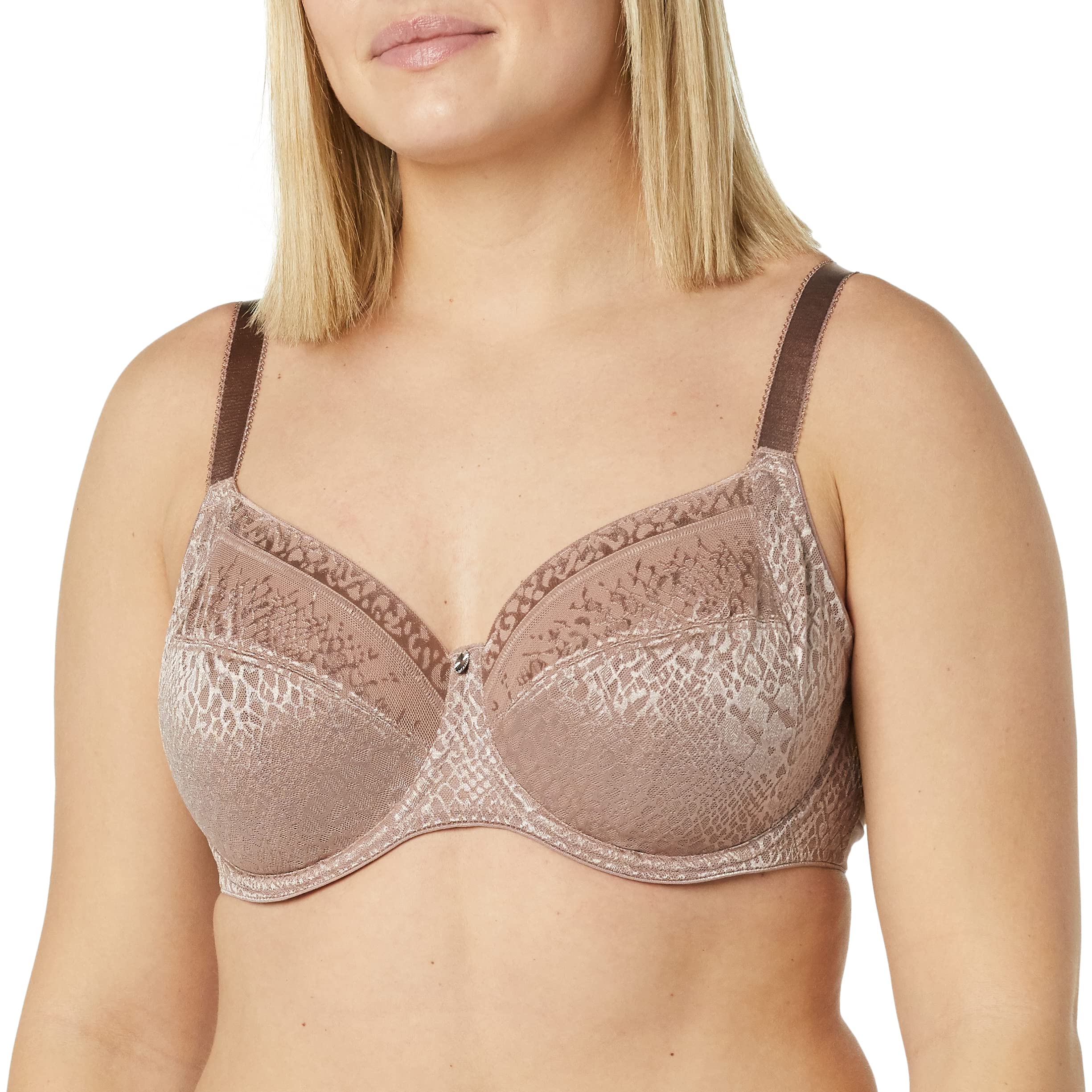 Fantasie Women's Envisage Underwire Full Cup Bra with Side Support Coverage, Sheer, Taupe, 30DD