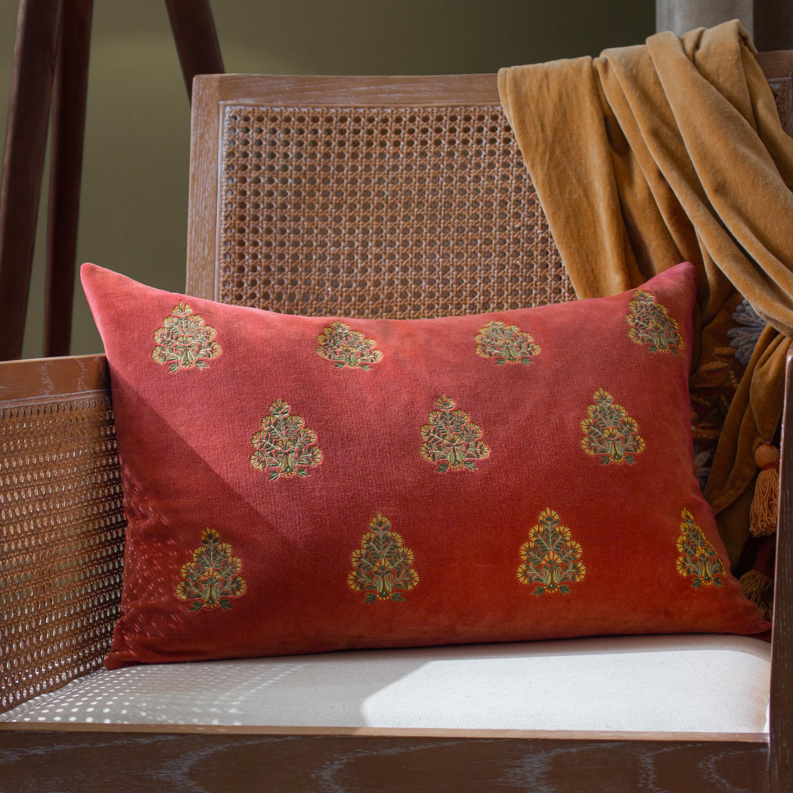 Paoletti Rennes Embroidered Feather Rich Cushion from B&Q