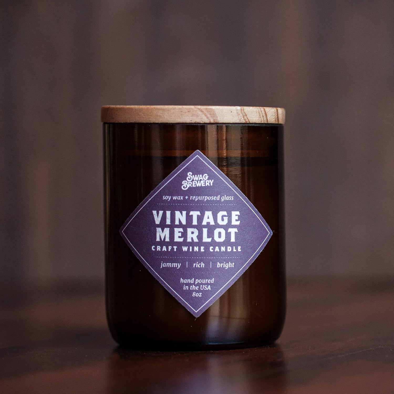 Vintage Merlot Wine Candle - Makes a Great Wine Gift, Gift for Mom, Unique Wine Bottle Candle, Pinot Noir, Bordeaux, Cabernet, Syrah, Malbec, Chardonnay, Lush *Made in USA* - Image 3