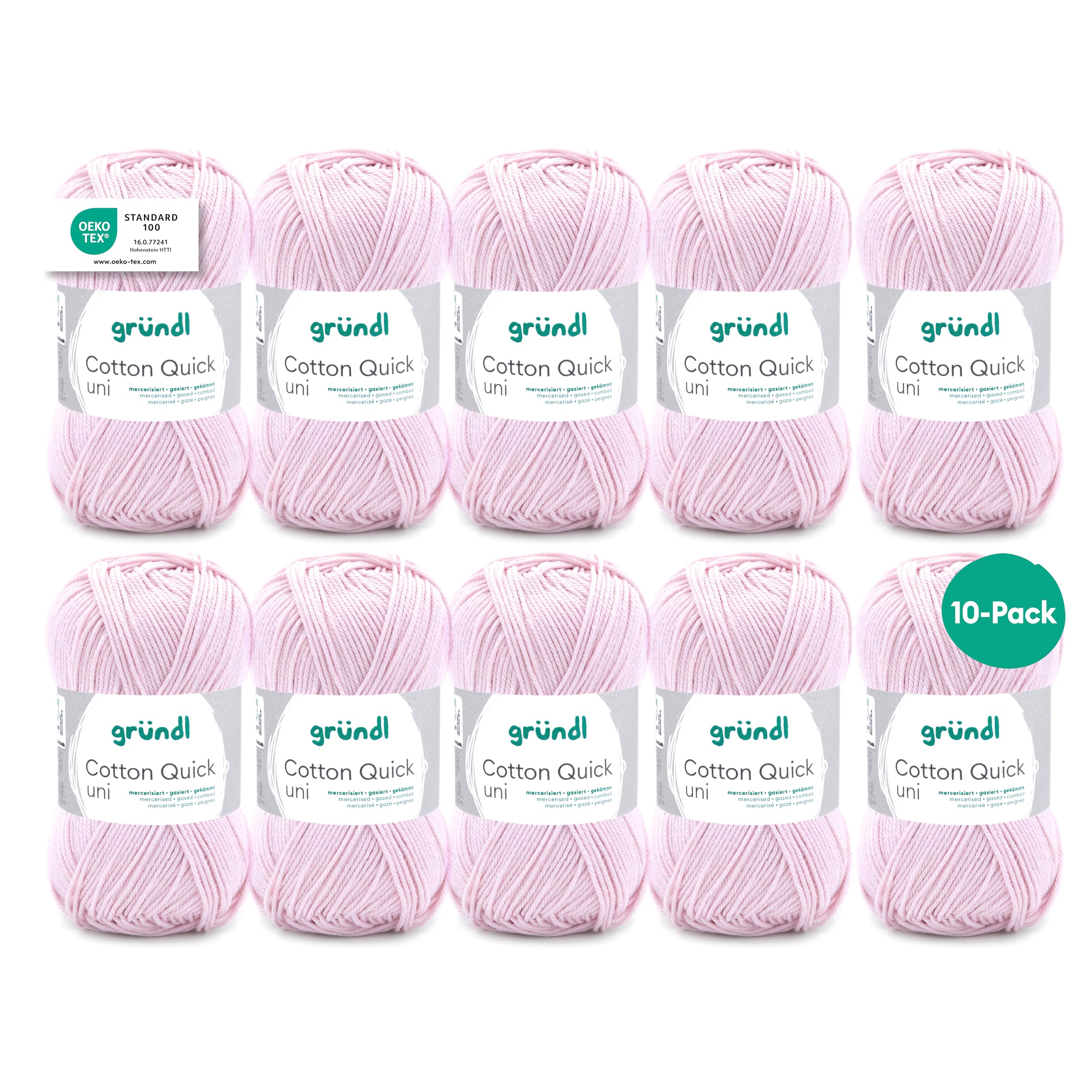 Gründl Value Pack Cotton Quick Yarn, Cotton, rose, 29 x 12 x 7 cm
