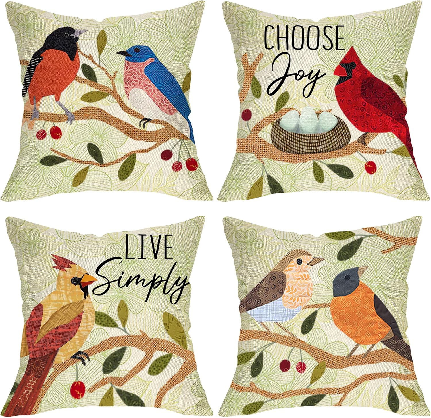 Sardines Can Decorative Throw Pillow Covers 16 x 16 Set of 4, Beach Coastal Fish Fisherman Aesthetic Porch Outdoor Home Decor, Retro Nautical Plaid Stripes Argyle Sofa Couch Cushion Case