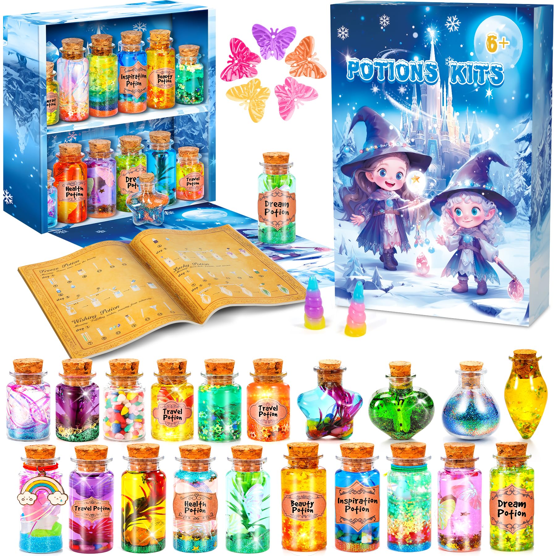 Subtail Pozioni Magiche Bambina - Kit Per Pozioni Fatate Lavoretti Creativi Per Bambini 6-12 Anni - Gelatina Magica Bambini Acqua - Giochi per Halloween Regalo Bambina 6 7 8 9 10 11 12 Anni femmina