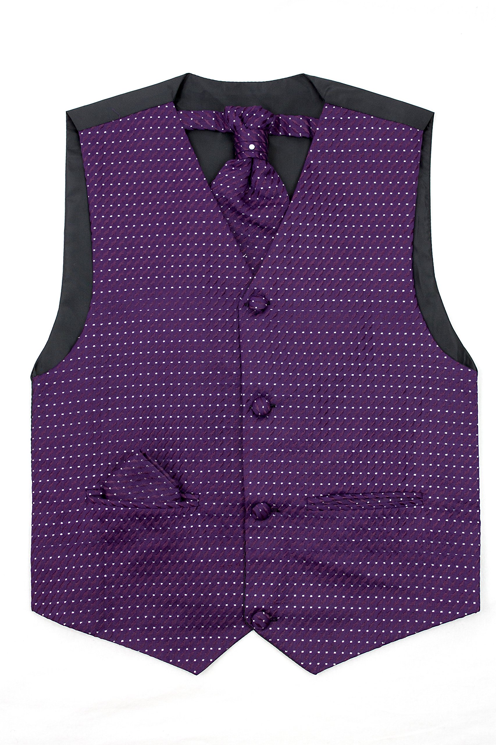 Vivaki Boys Purple Diamond Waistcoat Set In (6/9 Months)