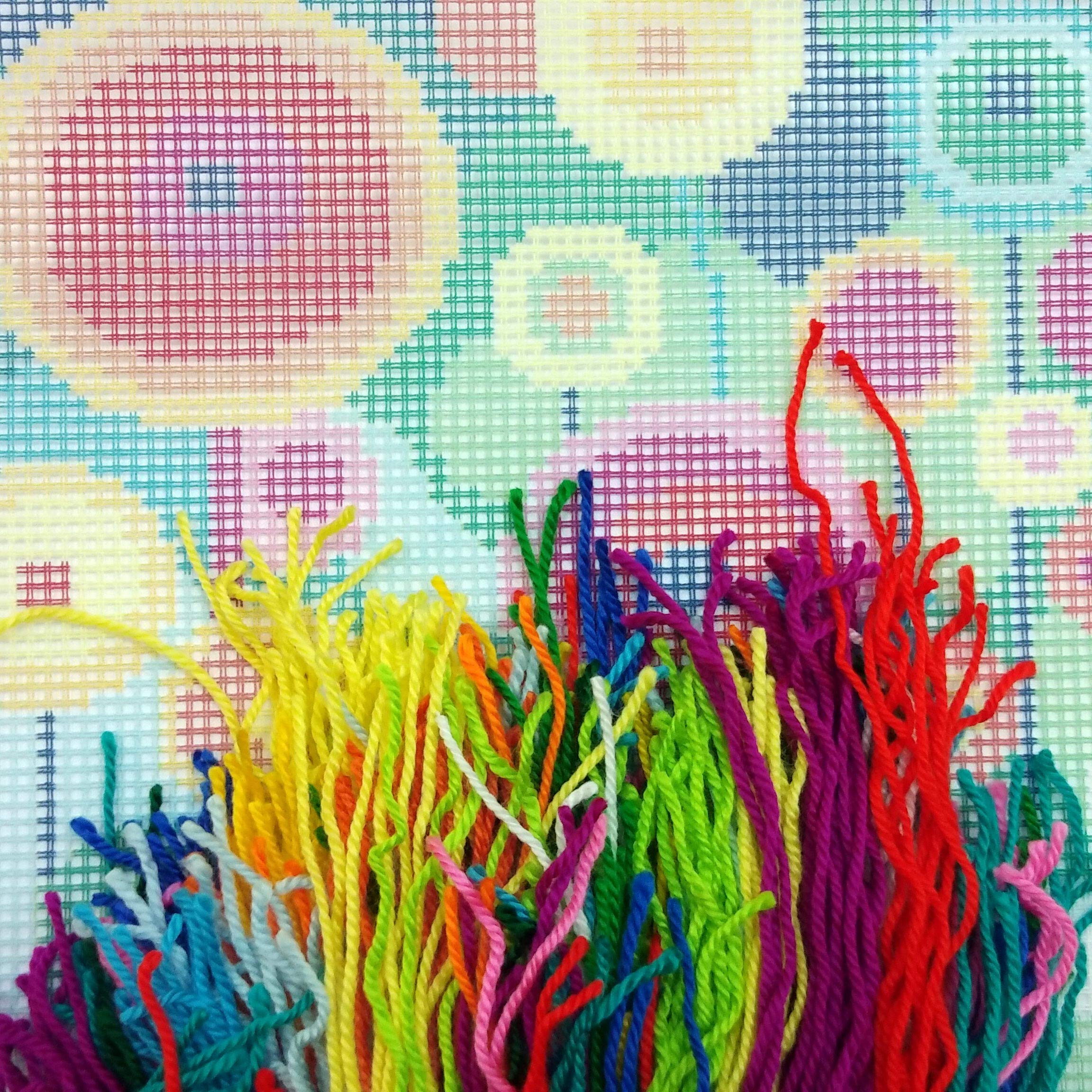 Kit Tappeto Ricamo Brvsk - Design Pesce Astratto 40x40cm, Per Decorazione Casa, Adulti - Foto 7