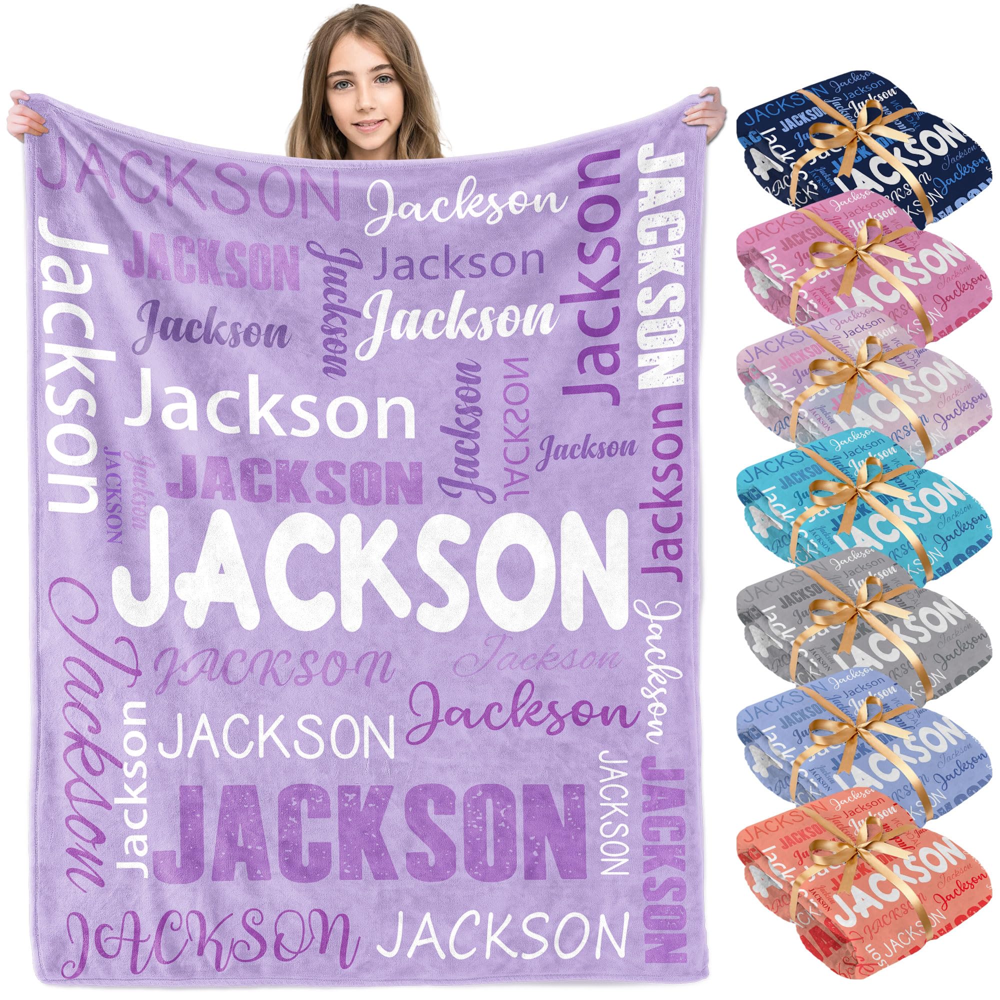 Funny DIY Personalized Blankets and Throws Custom Blanket with Name Customizable Blankets for Kids Baby Customized Christmas Birthday Blanket Gifts