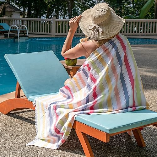 Miniatura 3 de Arkwright Sandfree - Toalla de playa turca 100% algodón, resistente a la arena, toalla de piscina de gran tamaño para hotel, centro turístico,