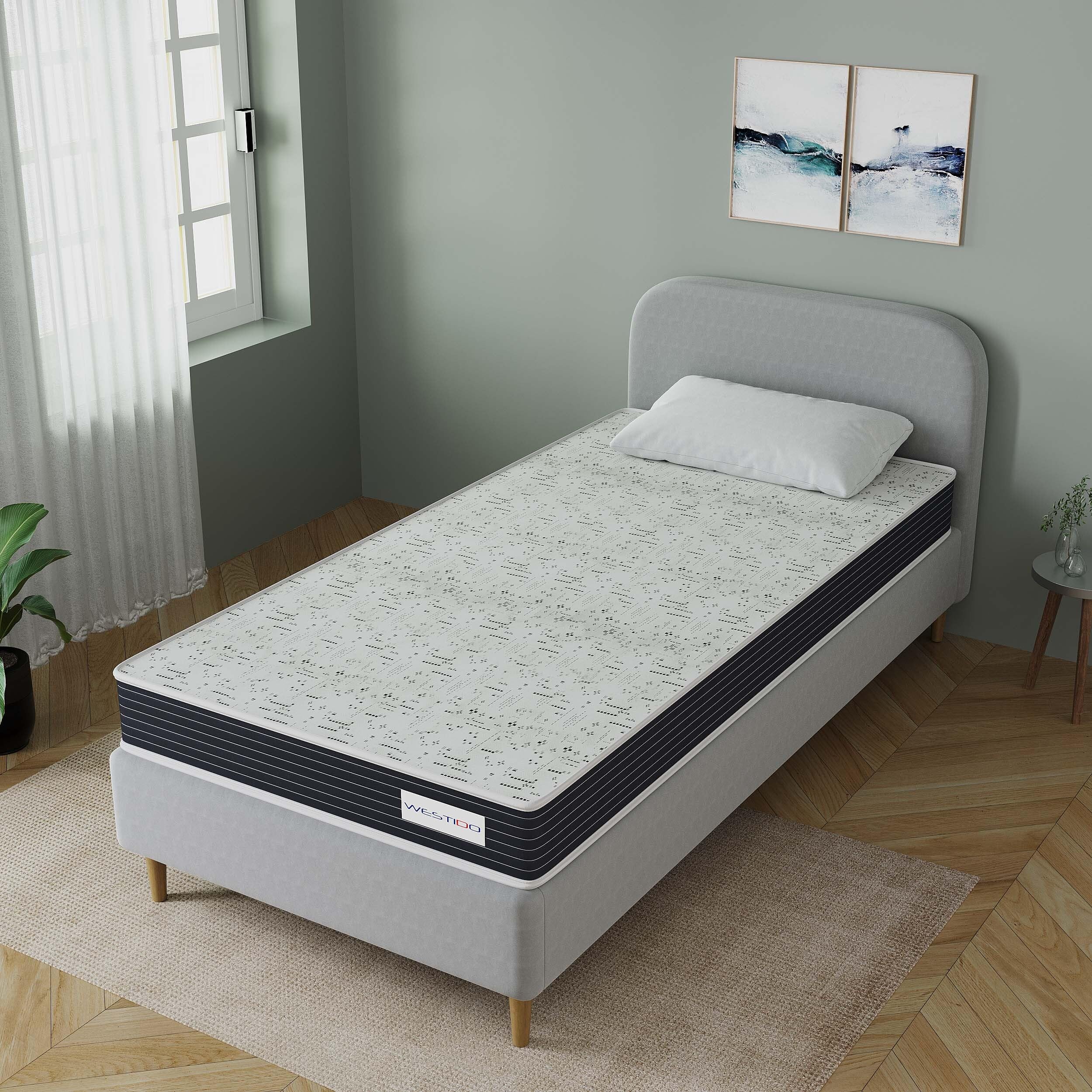 WESTIDO RehabRest Multiple Memory Foam | High Resilience (HR) Foam Knitted Fabric Single Size Orthopedic Mattress Ortho6inch30x75